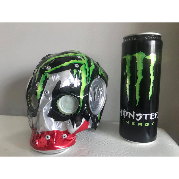 Recycled Can Skull - Monster